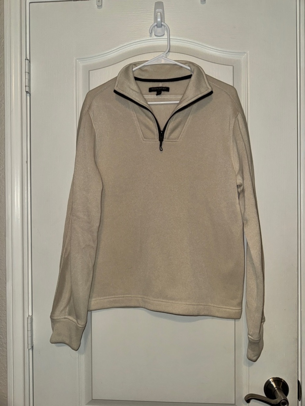 Banana Republic Cream Half-Zip Fleece Pullover